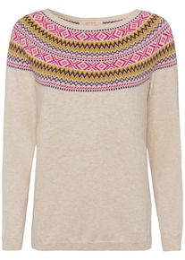 Esprit, Damen Pullover, Creme / Dunkelgelb / Beere / Pink
