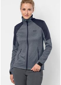 Jack Wolfskin, Damen Fleecejacke 'SUTHERLAND JACKET', Dunkelblau / Dunkelgrau
