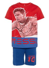 name it, T-Shirt Shorts Set 'Messi', Blau / Rot