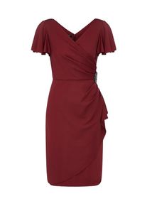 Apart, Damen Abendkleid vorne und hinten mit V-Ausschnitt, Burgunder