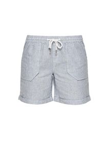 s.Oliver RED LABEL, Damen Shorts, Blau / Wei&szlig;