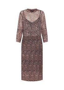 Object, Damen Kleid 'OBJDAISY 3/4 DRESS PB5', Pfirsich / Altrosa / Schwarz / Naturweiß