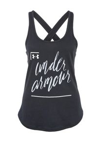 Under Armour, Damen Sporttop 'GRAPHIC SCRIPT X-BACK TANK', Schwarz / Wei&szlig;