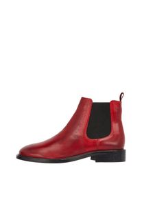 Bianco, Damen Chelsea Stiefel 'Jessica', Rot / Schwarz