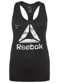 Reebok, Damen Trainingstank, Hellgrau / Schwarz / Wei&szlig;