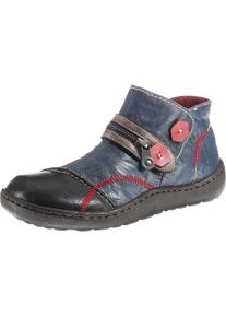 Rieker, Damen Sommerboots, Blau / Taupe / Pastellrot / Schwarz