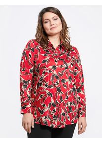 SAMOON, Damen Bluse, Beige / Rot / Weinrot / Schwarz / Weiß