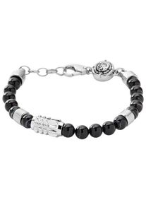 Diesel, Herren Armband, Schwarz / Silber