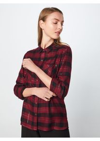 Superdry, Damen Hemd 'ARIA', Dunkelrot / Schwarz