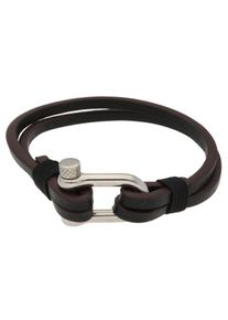 Firetti, Herren Armband 'Glanz, massiv, mehrreihig', Kastanienbraun