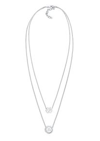 Elli, Damen Kette 'Layer, Lotusblume, Om', Silber