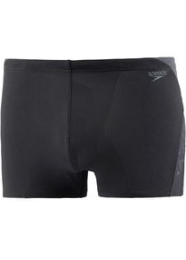 Speedo, Herren Kastenbadehose 'Boom Splice Aquashort', Grau / Schwarz