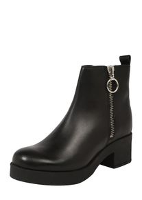 Zign Shoes Zign, Damen Stiefelette mit dekorativem Zipper, Schwarz