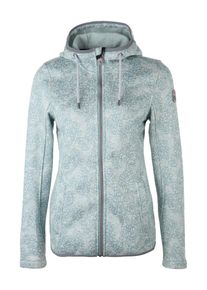 Killtec, Damen Strickfleecejacke 'Dinala', Petrol / Wei&szlig;