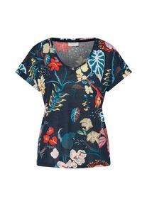 Vila, Damen T-Shirt 'FRANKA', Creme / Nachtblau / Rot