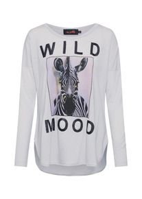 miss goodlife, Damen Shirt, Hellgrau / Schwarz