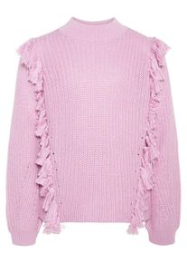 name it, M&auml;dchen Fransen Strickpullover, Pink