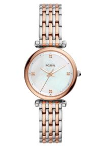 Fossil, Damen Uhr, Rosegold / Silber / Weiß