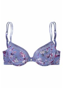s.Oliver RED LABEL, Damen Bodywear Push-up-BH, Helllila / Dunkellila / Weiß