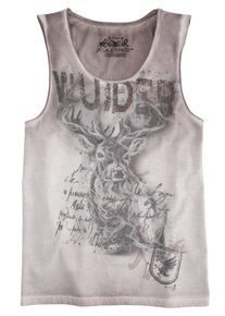 Marjo, Herren Trachtenshirt mit Schriftzug, Grau