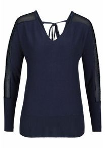 Melrose, Damen V-Ausschnitt-Pullover, Nachtblau