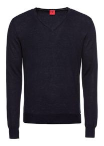 OLYMP, Herren Pullover 'Strick Lvl5 Merino / Seide', Marine