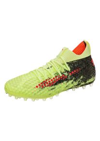 Puma, Herren 'Future 18.1 NETFIT MG' Fußballschuh, Hellgelb / Hellrot / Schwarz