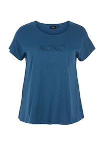 ZIZZI, Damen T-Shirt, Blau / Schwarz