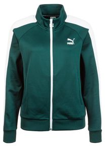 Puma, Damen Jacke 'Classics T7', Smaragd / Wei&szlig;