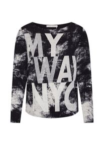 monari, Damen Pullover, Grau / Schwarz / Silber