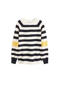 Mango, Damen Pullover 'Altea', Creme / Navy