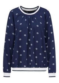 Broadway NYC FASHION, Damen Bluse 'NOELLA', Navy / Weiß
