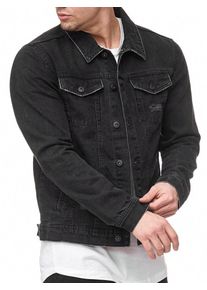 INDICODE JEANS, Herren Denimjacke ' Bryne ', Schwarz