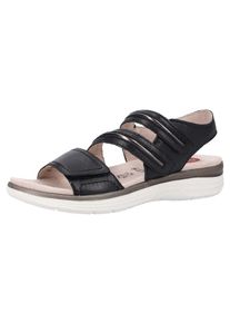 Jana, Damen Sandalen, Schwarz / Silber