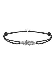 Thomas Sabo, Herren Geschwärztes Armband 'Little Secret Feder', Schwarz / Silber