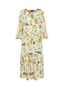 Object, Damen Kleid 'FLORESSA', Creme / Gelb / Grün