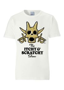 logoshirt, Herren T-Shirt Scratchy - The Simpsons, Weiß