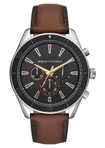 Emporio Armani, Herren Chronograph, Braun / Kirschrot / Schwarz