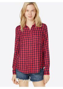 Review, Damen Bluse 'FITTED CHECK', Rot / Schwarz