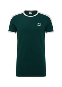 Puma, Herren Shirt 'Iconic T7', Tanne / Weiß