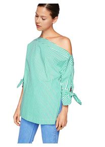 EDITED, Damen Bluse 'Hanni', Grün / Weiß