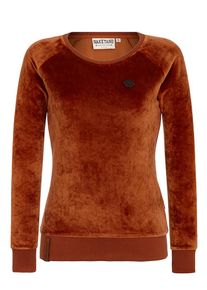 Naketano, Damen Sweatshirt 'Mackin da Hoes', Rostbraun