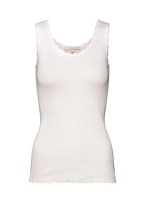 Tom Tailor Denim, Damen Top 'rib lace mix top', Weiß