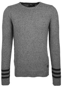 DSTREZZED, Herren Strickpullover 'ROUND NECK NAPS', Graumeliert