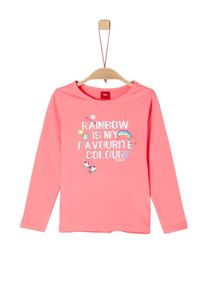 s.Oliver Junior, M&auml;dchen Longsleeve, Hellrot / Wei&szlig;