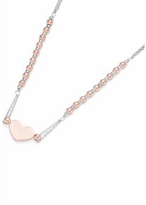 Firetti, Damen Herzkette, Rosegold / Silber