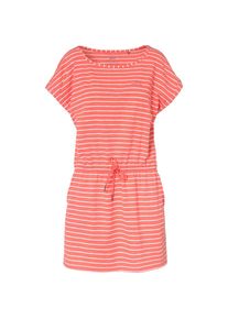 Jack Wolfskin, Damen Sweatkleid, Koralle / Wei&szlig;