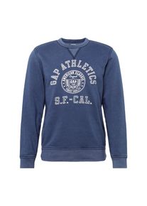 GAP, Herren Sweatshirt 'ATH CREST CREW', Marine / Weiß