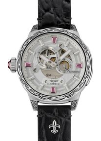HAEMMER, Damen HAEMMER GERMANY Automatikuhr »PINK PASSION, RD-200«, Pink / Schwarz / Silber / Weiß