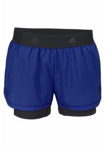 adidas Performance, Damen Shorts »2in1 SHORT W 3STRIPES«, Blau / Schwarz